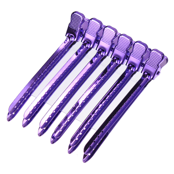 [DDY] 엠플렉스 업스타일 커트 클립핀셋 칼라(소) 9.4cm 6개1세트 (퍼플)