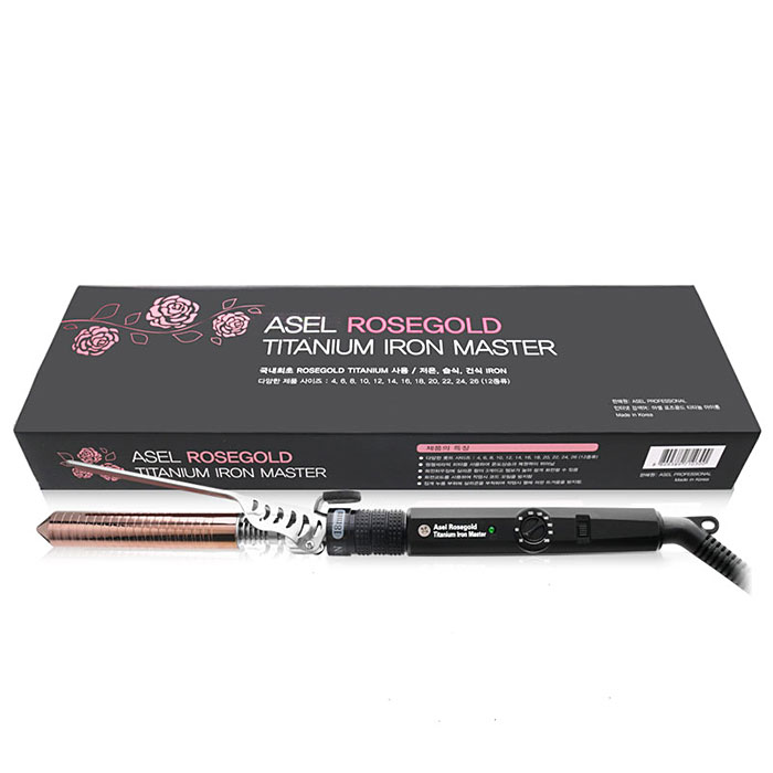 헤어2000,[ASEL] 아셀 로즈골드 티타늄 원권 아이롱 마스터(최고급) 14mm